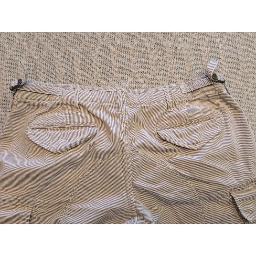 Vintage Polo Ralph Lauren Pin Striped Supply Cargo Shorts Men's 36 Baggy Y2K